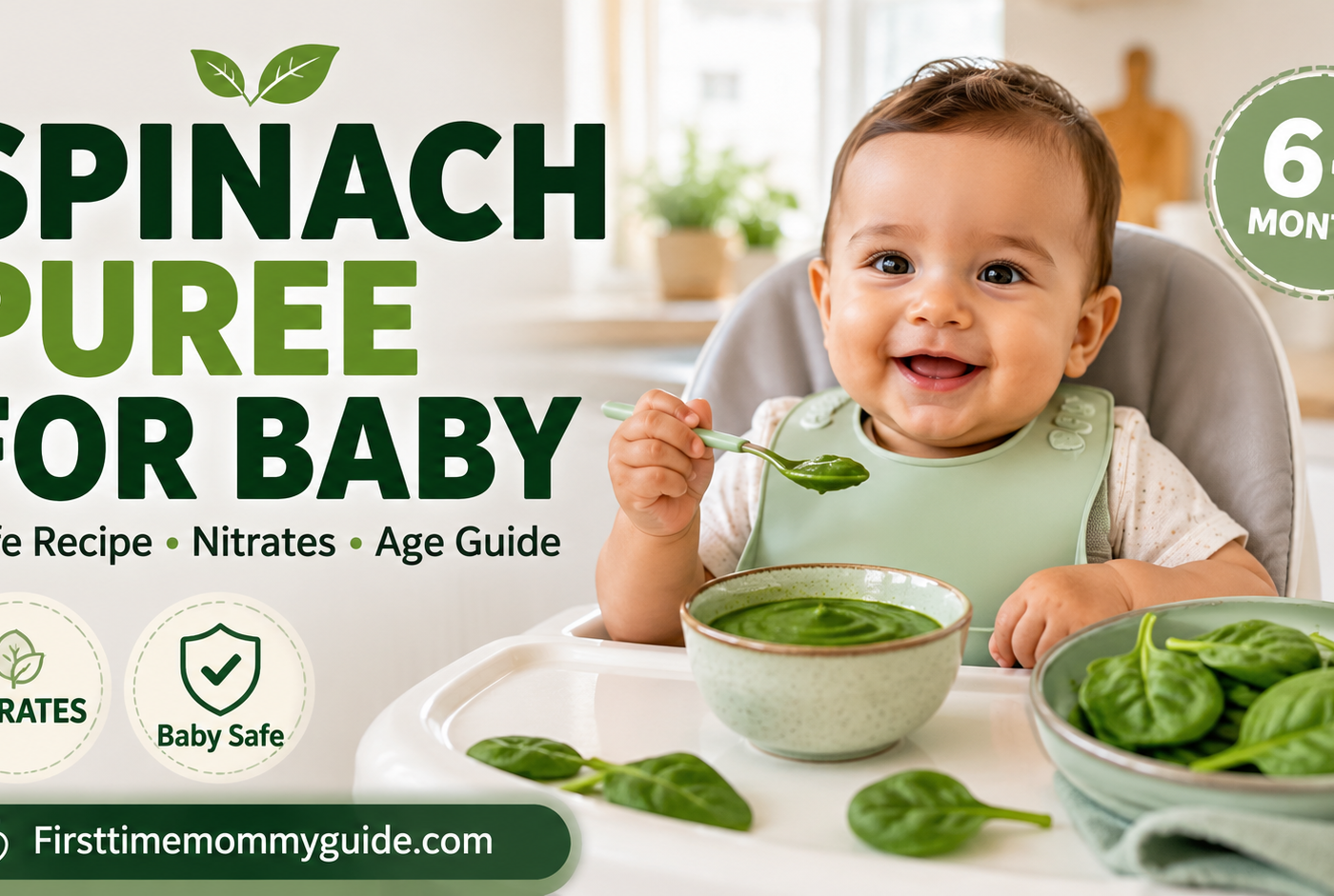 Spinach Puree for Baby: Safe Recipe, Nitrate Facts & Age Guide