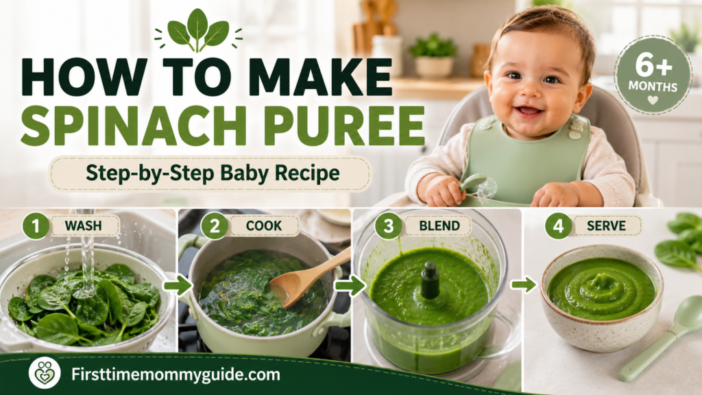 Spinach Puree for Baby: Safe Recipe, Nitrate Facts & Age Guide