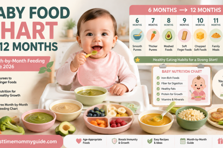 Baby Food Chart 6 to 12 Months: Free Month-by-Month Feeding 2026