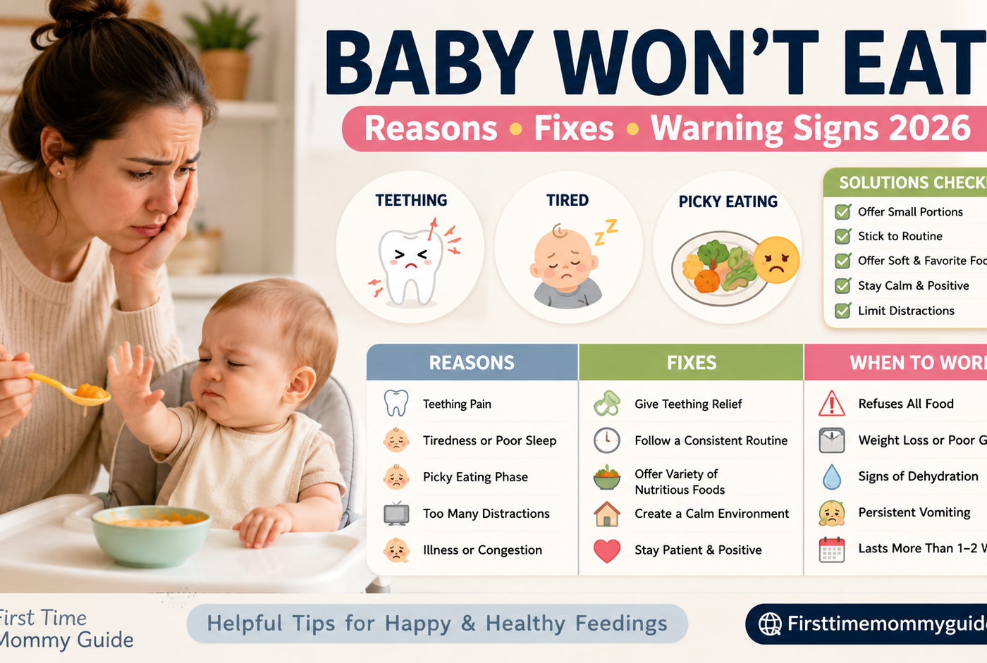 Baby Won't Eat? Common Reasons, Fixes & When to Worry 2026