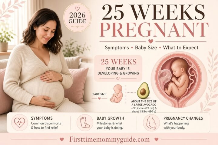 25 Weeks Pregnant: Symptoms, Baby Size & What to Expect 2026