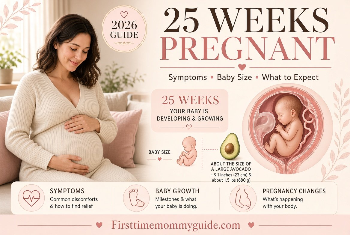25 Weeks Pregnant: Symptoms, Baby Size & What to Expect 2026
