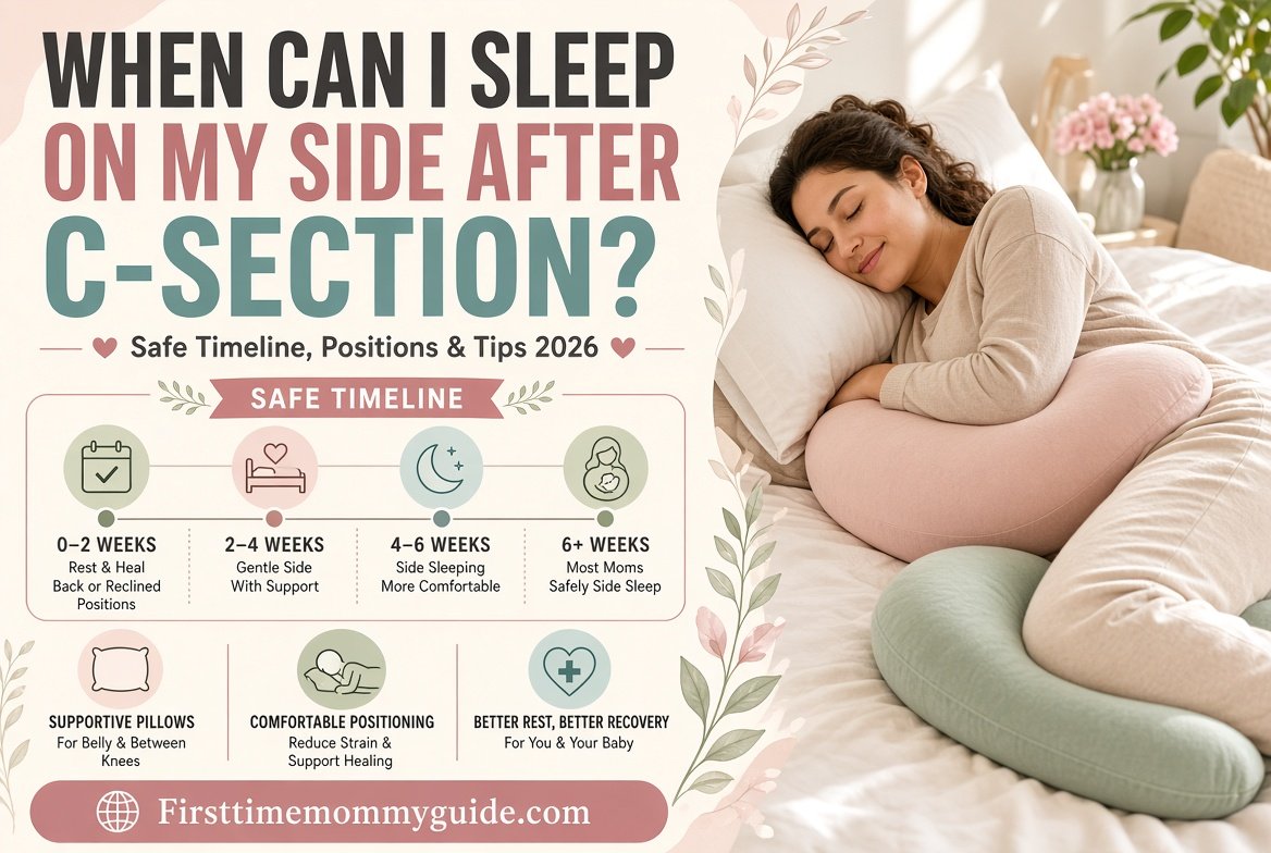 When Can I Sleep on My Side After C Section? Safe Timeline, Positions & Tips 2026